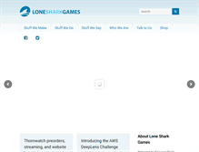 Tablet Screenshot of lonesharkgames.com